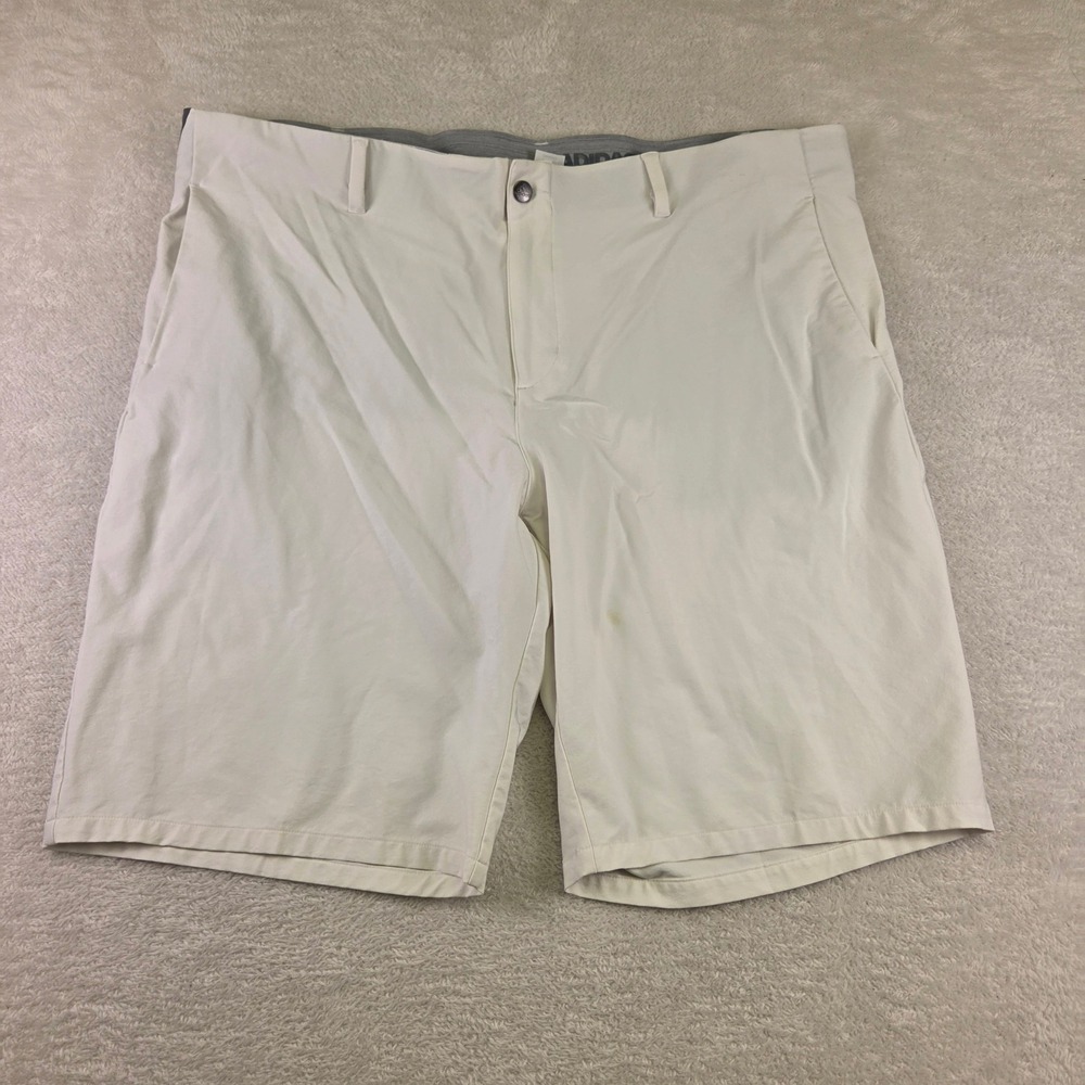Adidas Golf Shorts Mens White Three Stripe Performance Athletic 10.5 Inseam